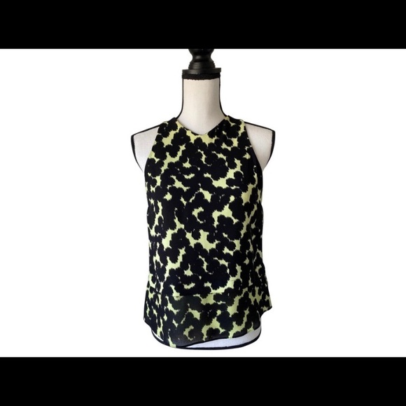 A.L.C. Tops - A.L.C. Yellow & Black Silk Sleeveless Top / Size 4